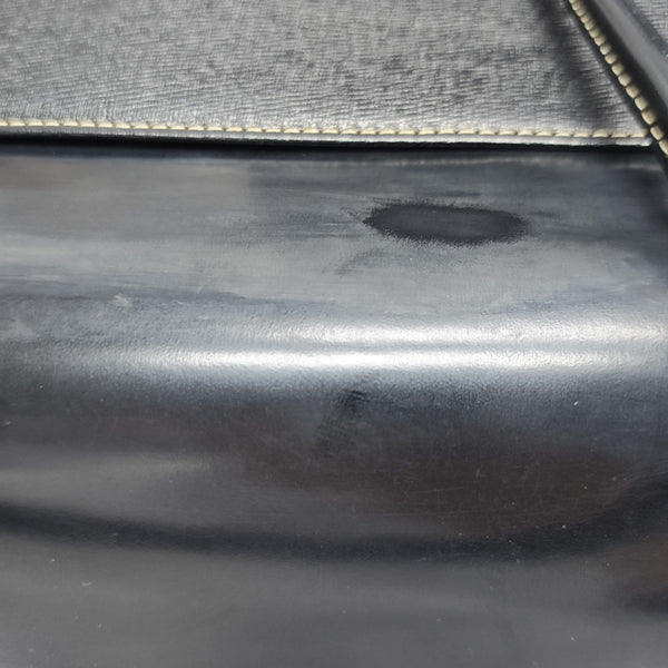 Calfskin Top Handle Bag Black