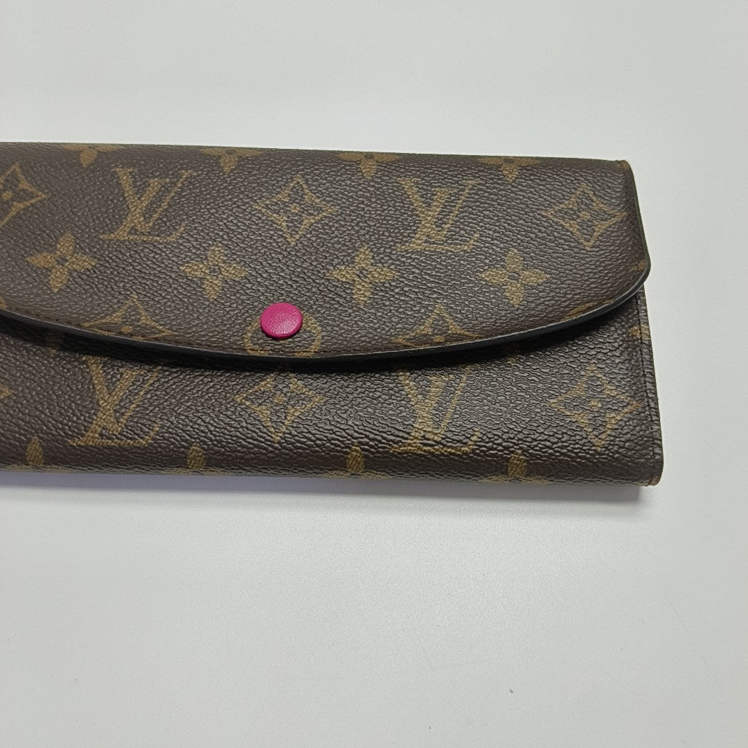 EMILIE Monogram Coated Canvas Brown Wallet