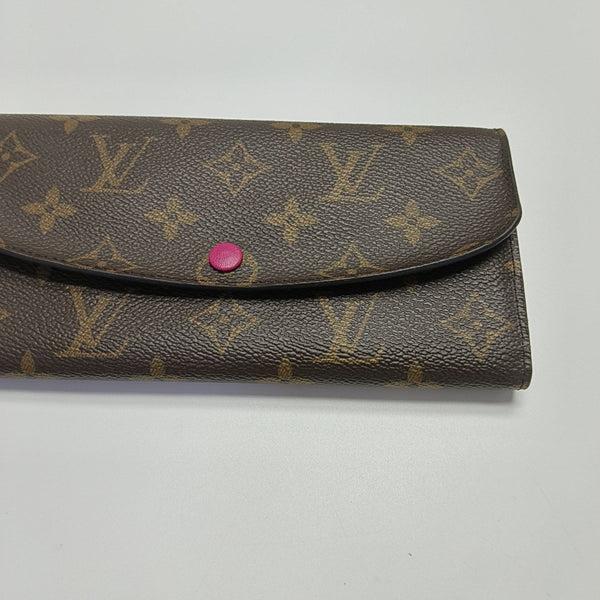 EMILIE Monogram Coated Canvas Brown Wallet