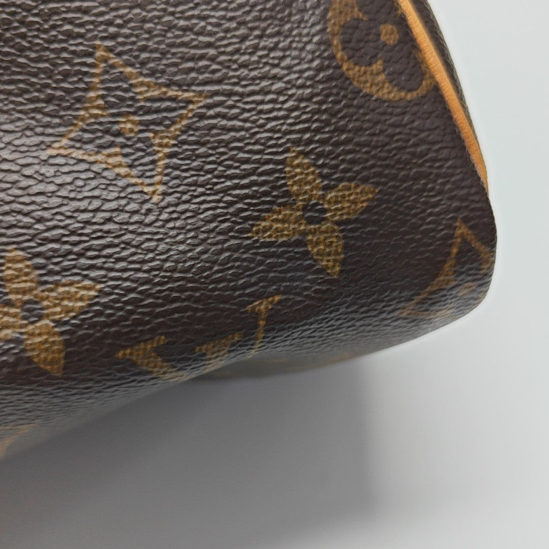 SPEEDY 25 Monogram Coated Canvas Brown