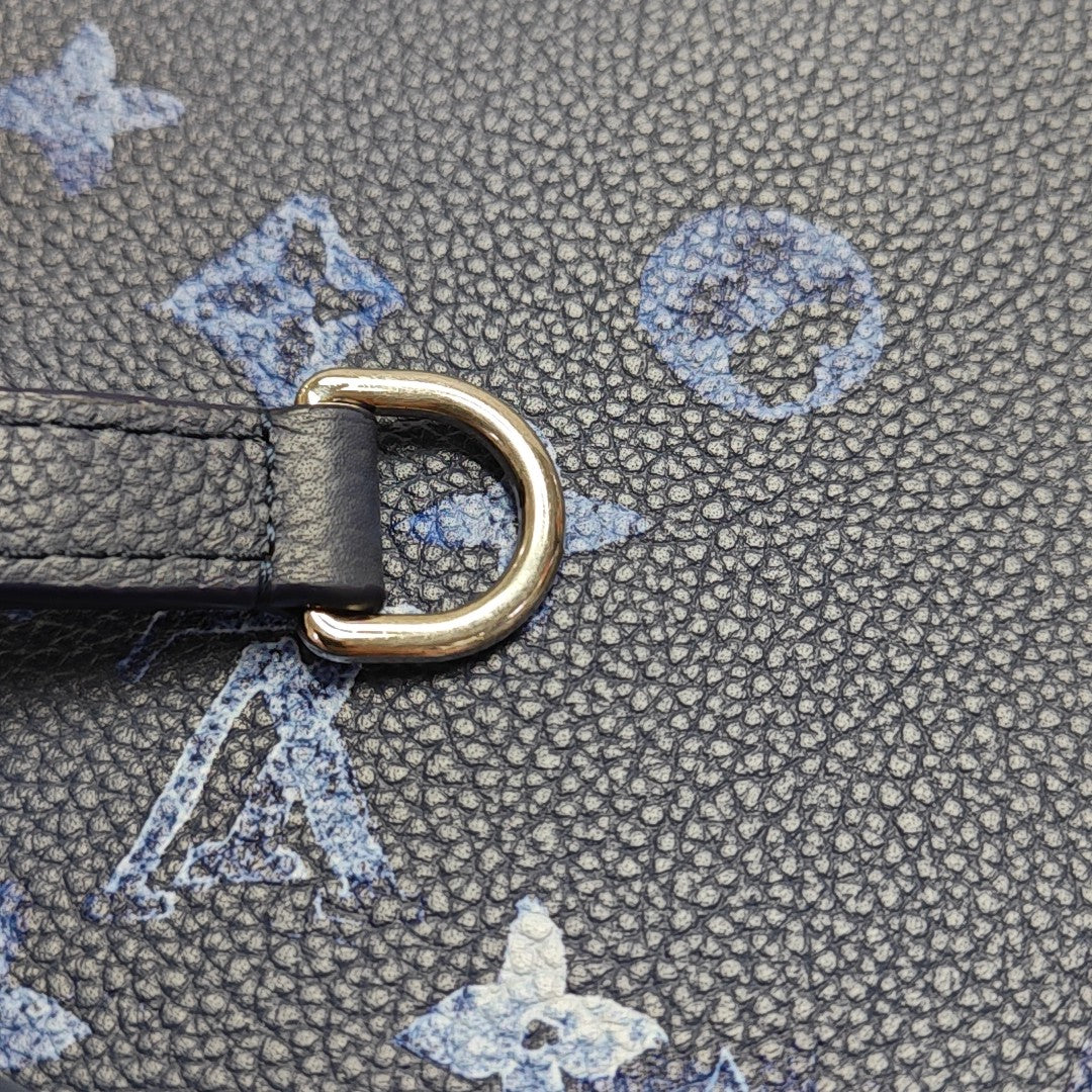 SAC PLAT Calfskin Blue