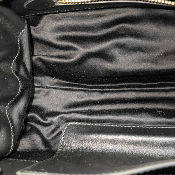 Calfskin Top Handle Bag Black