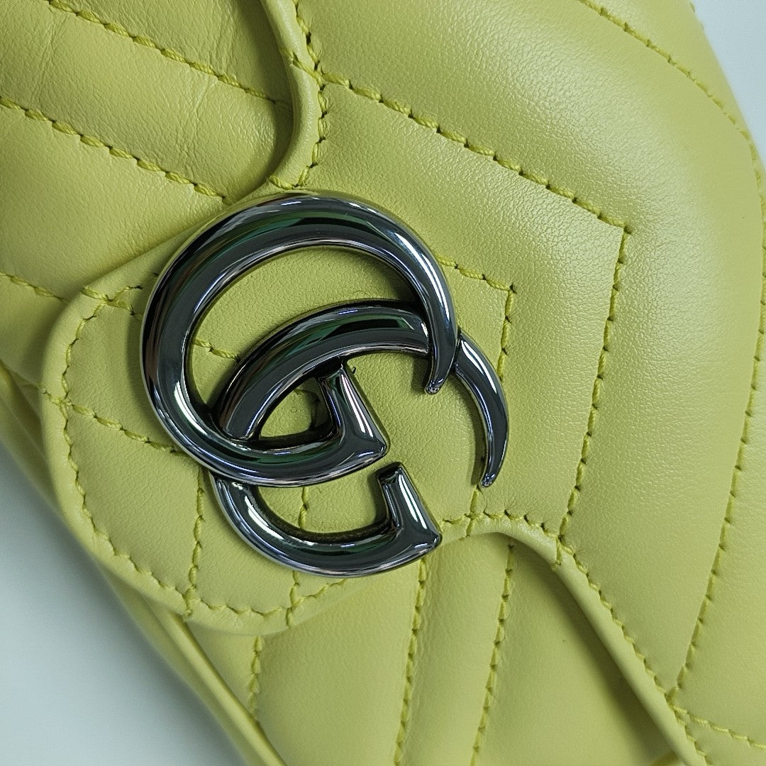 GG Marmont Mini Quilted Calfskin Yellow