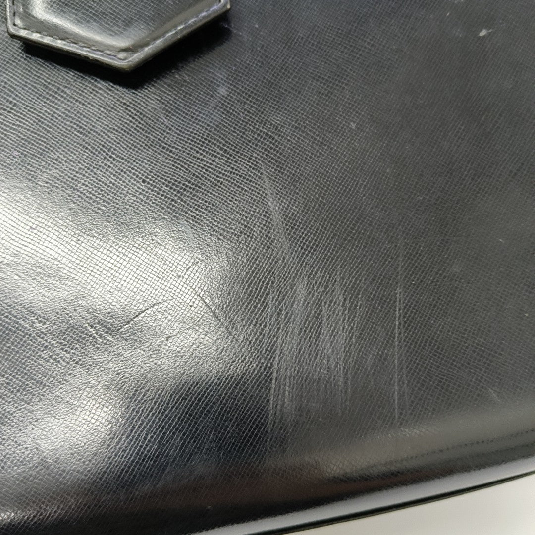 Calfskin Top Handle Bag Black