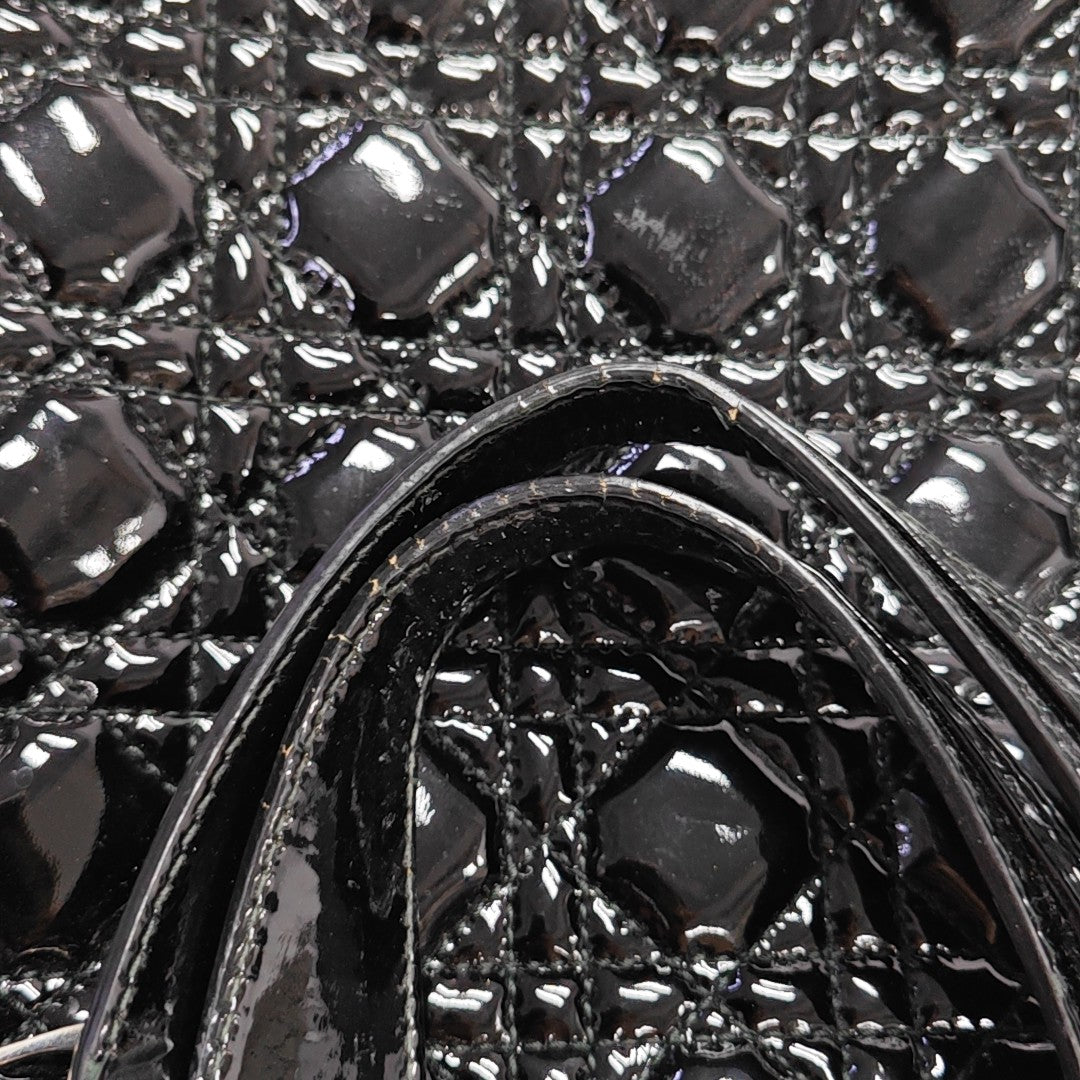 Dior Soft Cannage Patent Leather Black