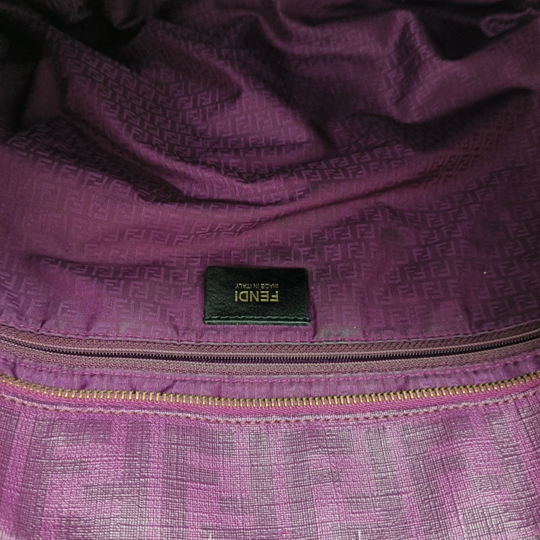 Coated Canvas Tote Bag Purple