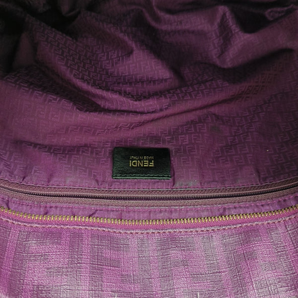 Coated Canvas Tote Bag Purple