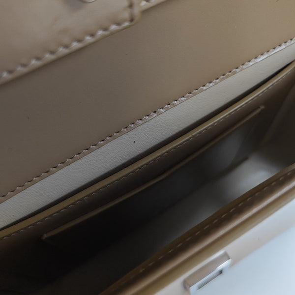 Calfskin Shoulder Bag Medium Beige
