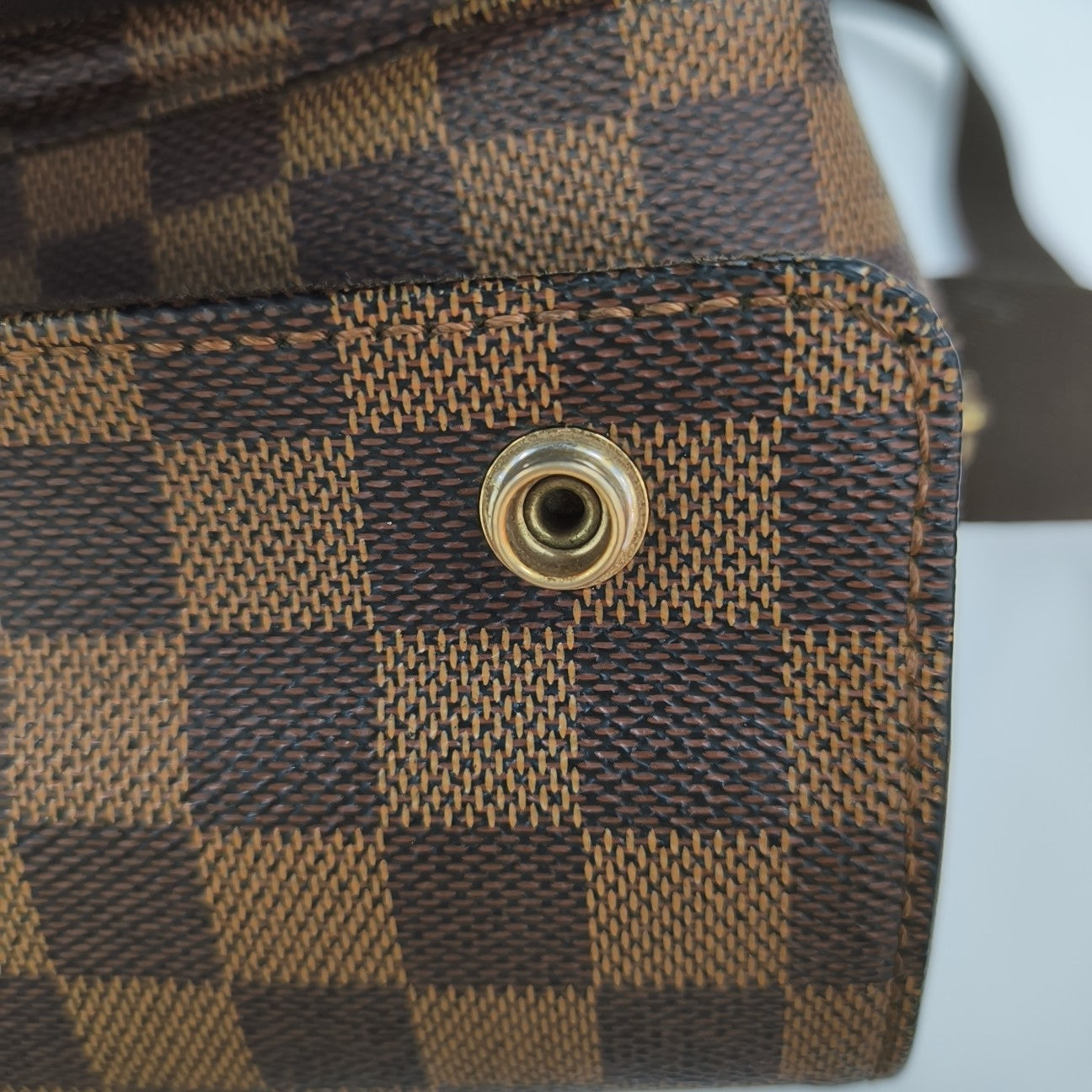 NAVIGLIO MM Damier Ebene Coated Canvas Brown