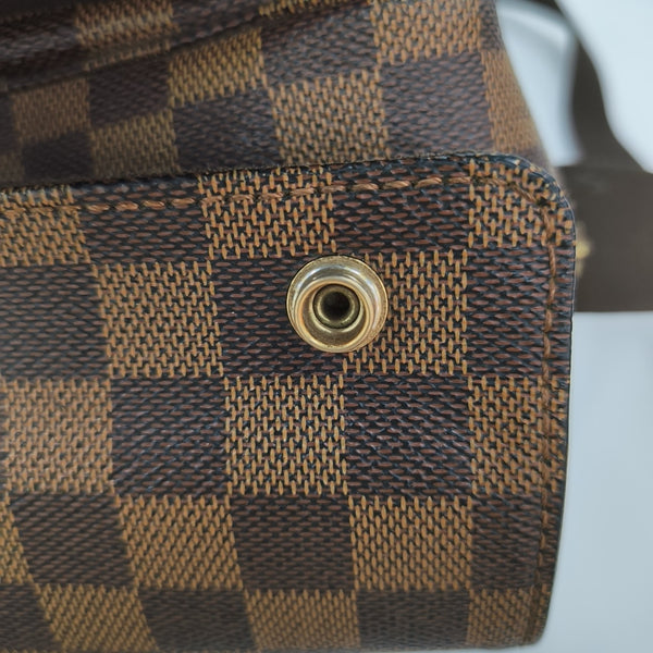 NAVIGLIO MM Damier Ebene Coated Canvas Brown