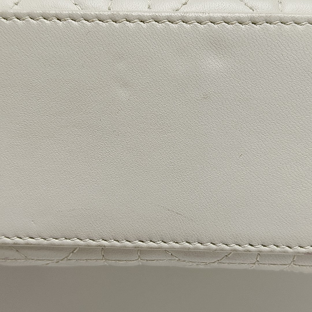 Lady Dior Small Cannage Lambskin White
