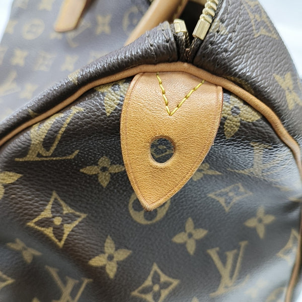 SPEEDY 30 Monogram Coated Canvas Brown