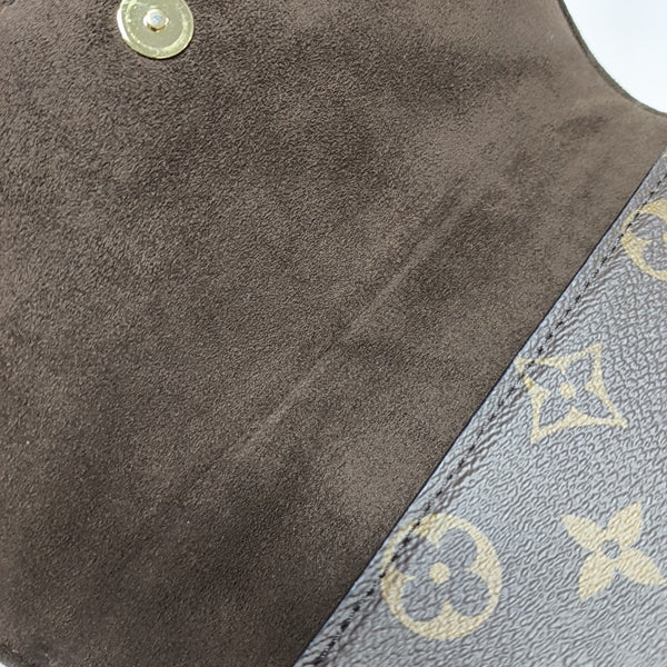 Lily Monogram Coated Canvas Brown