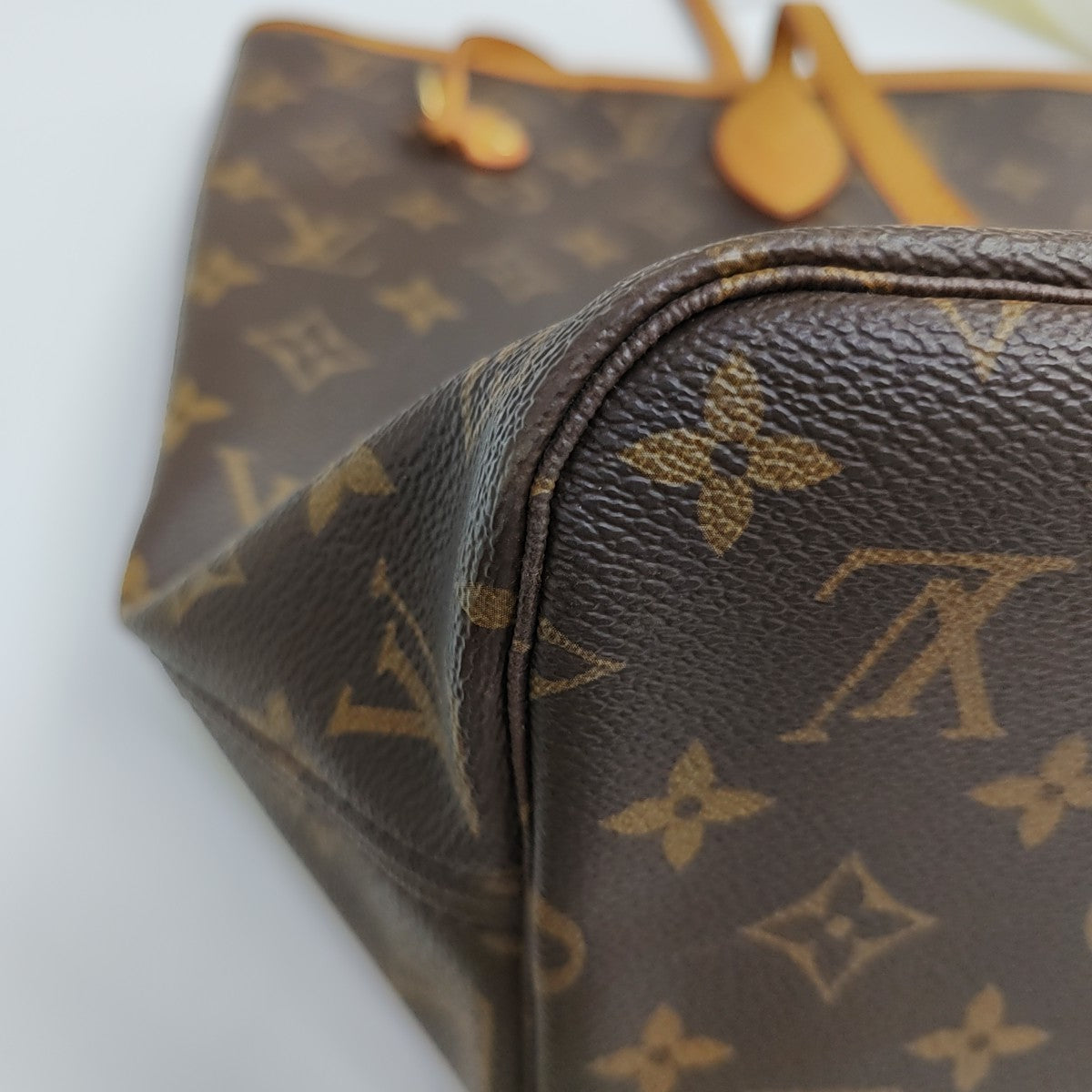 NEVERFULL MM Monogram Coated Canvas Brown
