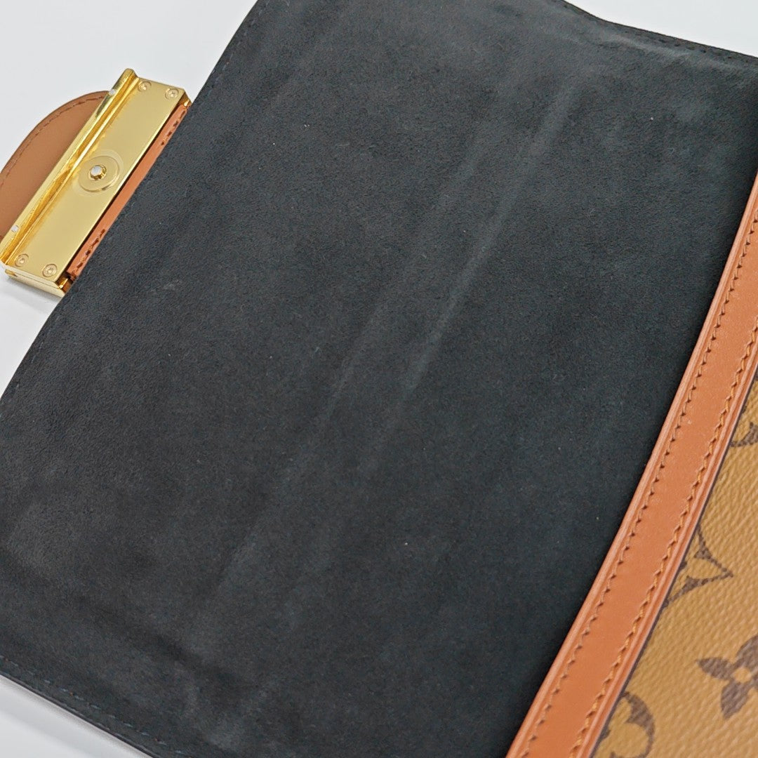 DAUPHINE MM Monogram Coated Canvas Brown