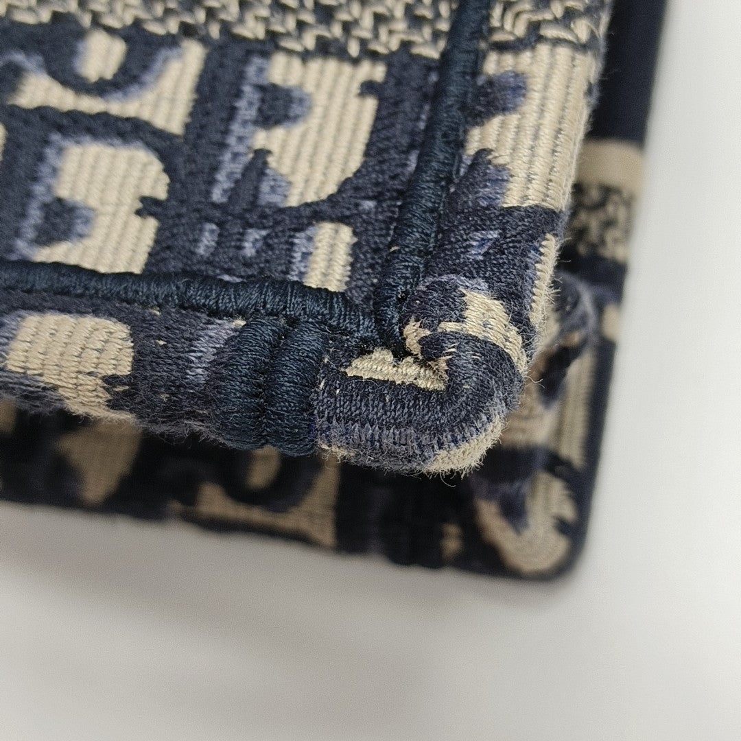 Book Tote Mini Oblique Canvas Blue