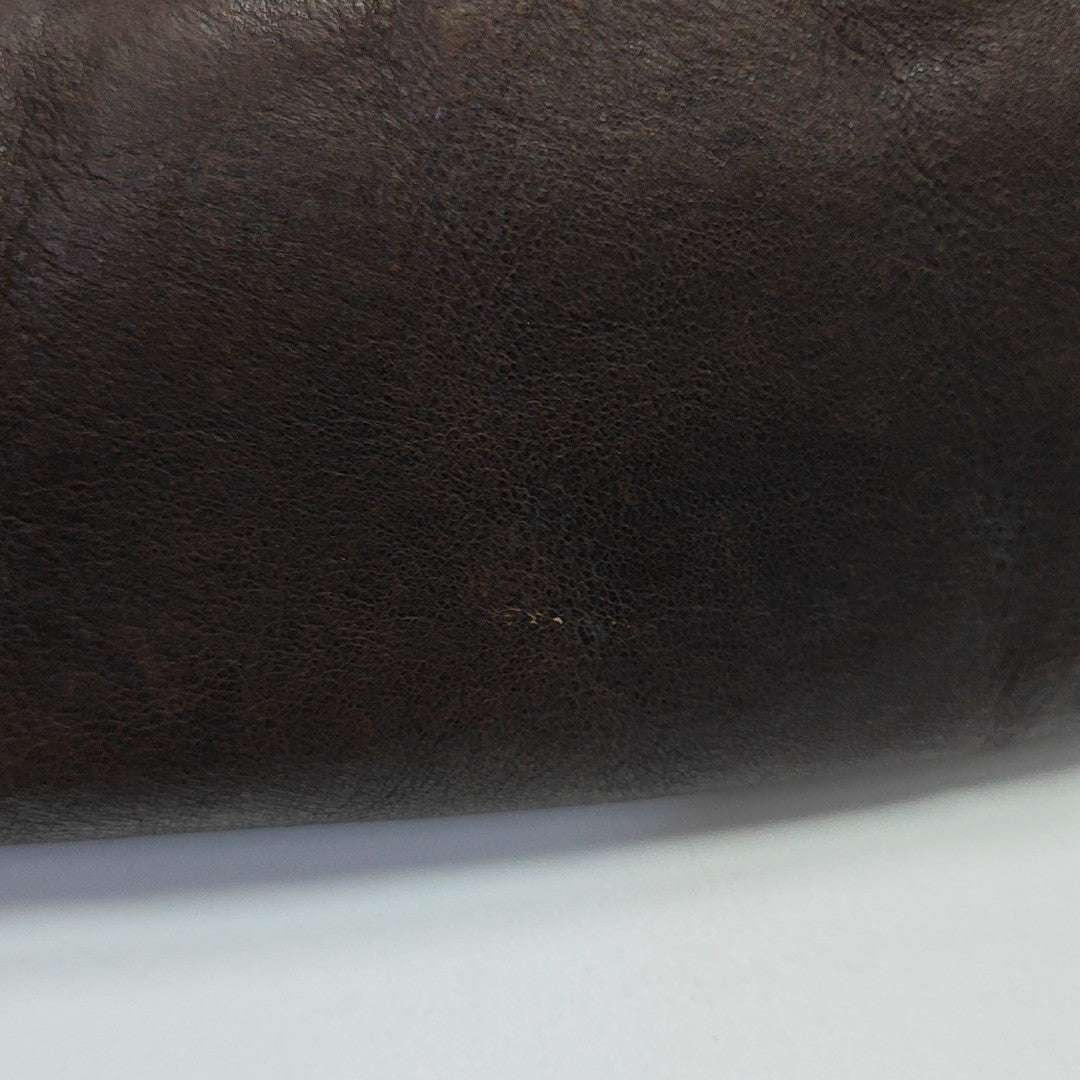 Suede Top Handle Bag Brown