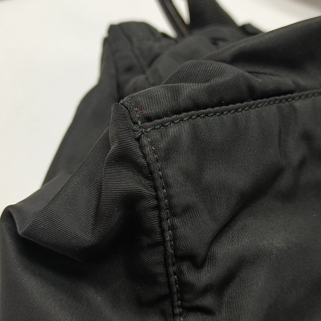 Nylon Top Handle Bag Black