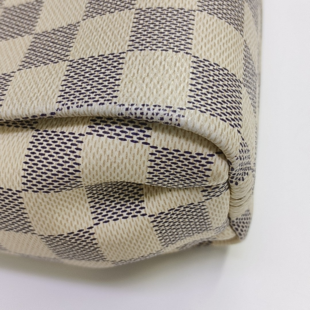 CROISETTE Damier Azur Coated Canvas White