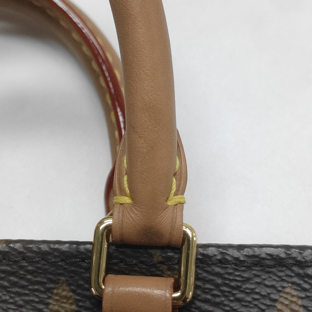 SAC PLAT Mini Monogram Coated Canvas Brown