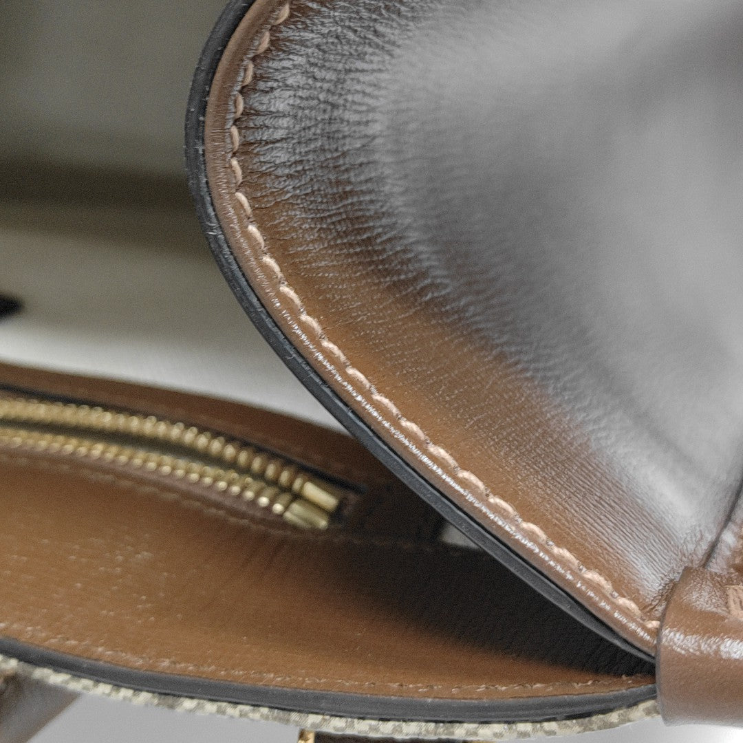 Retro Small Monogram Coated Canvas Brown