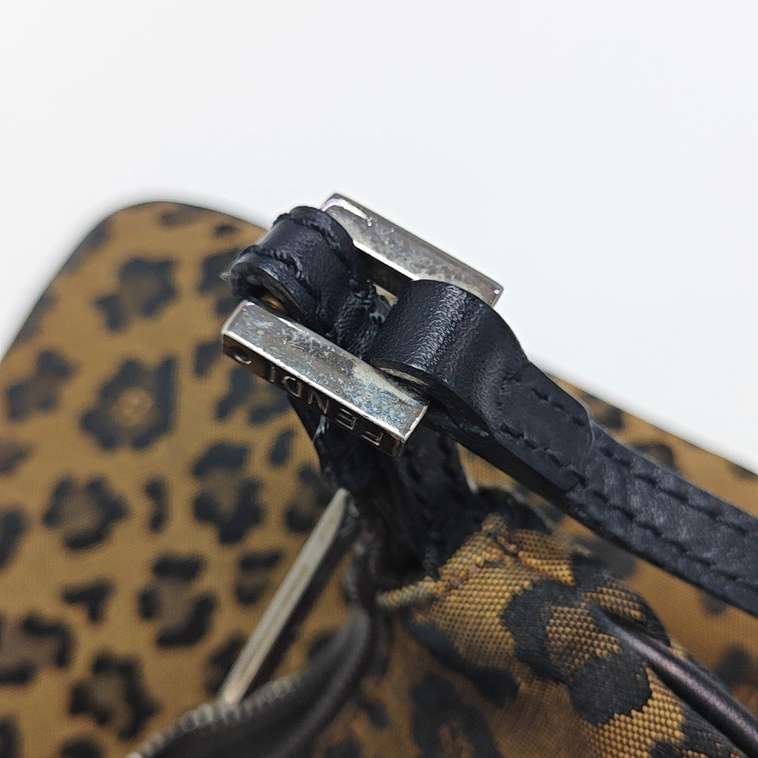Fabric Shoulder Bag Brown