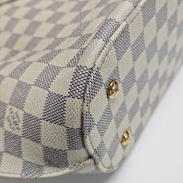 GIROLATA GM Damier Azur Coated Canvas White