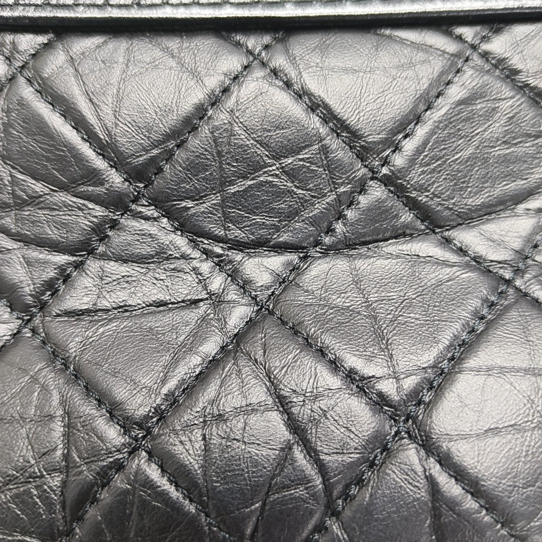 GABRIELLE Small Quilted Calfskin Black