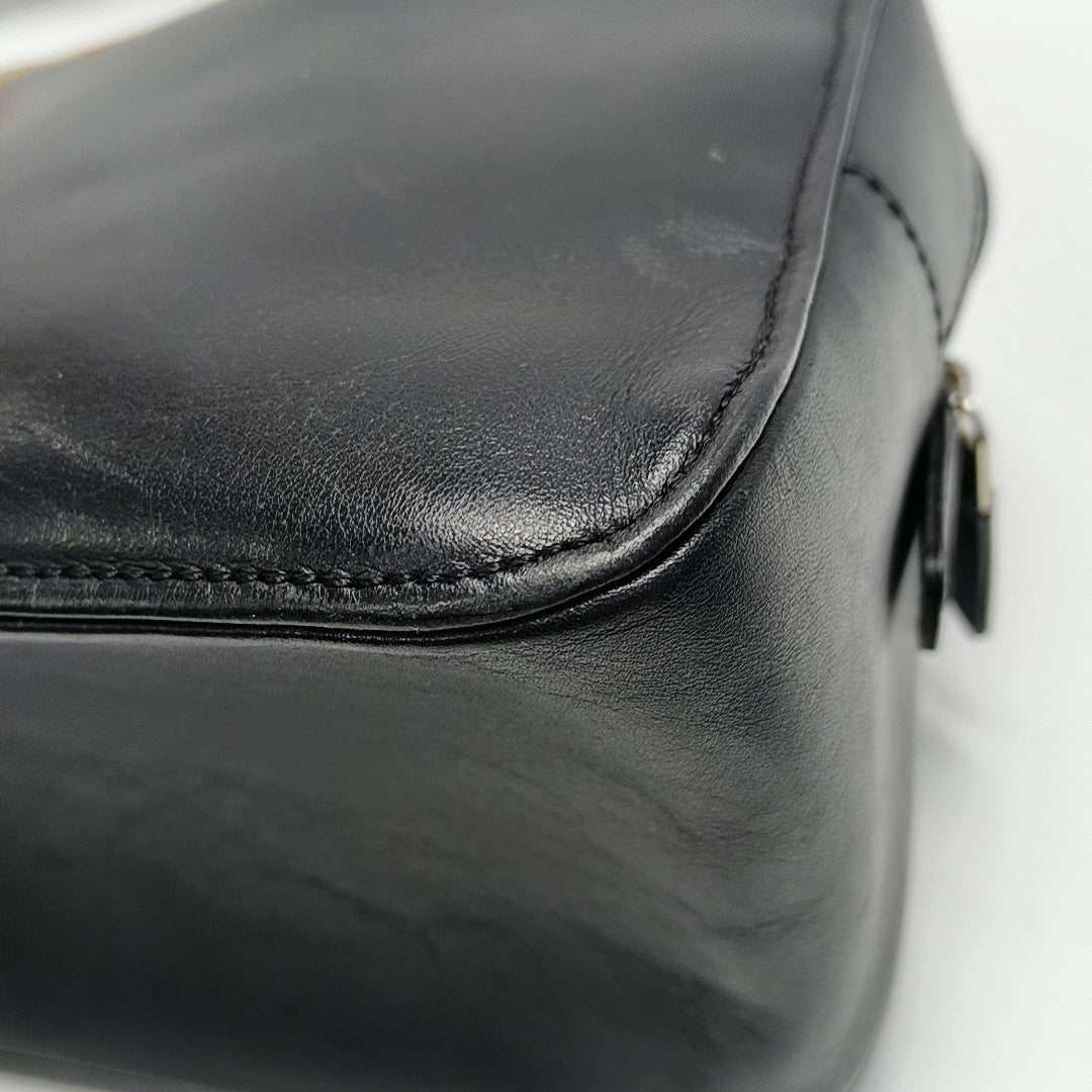 Calfskin Top Handle Bag Black