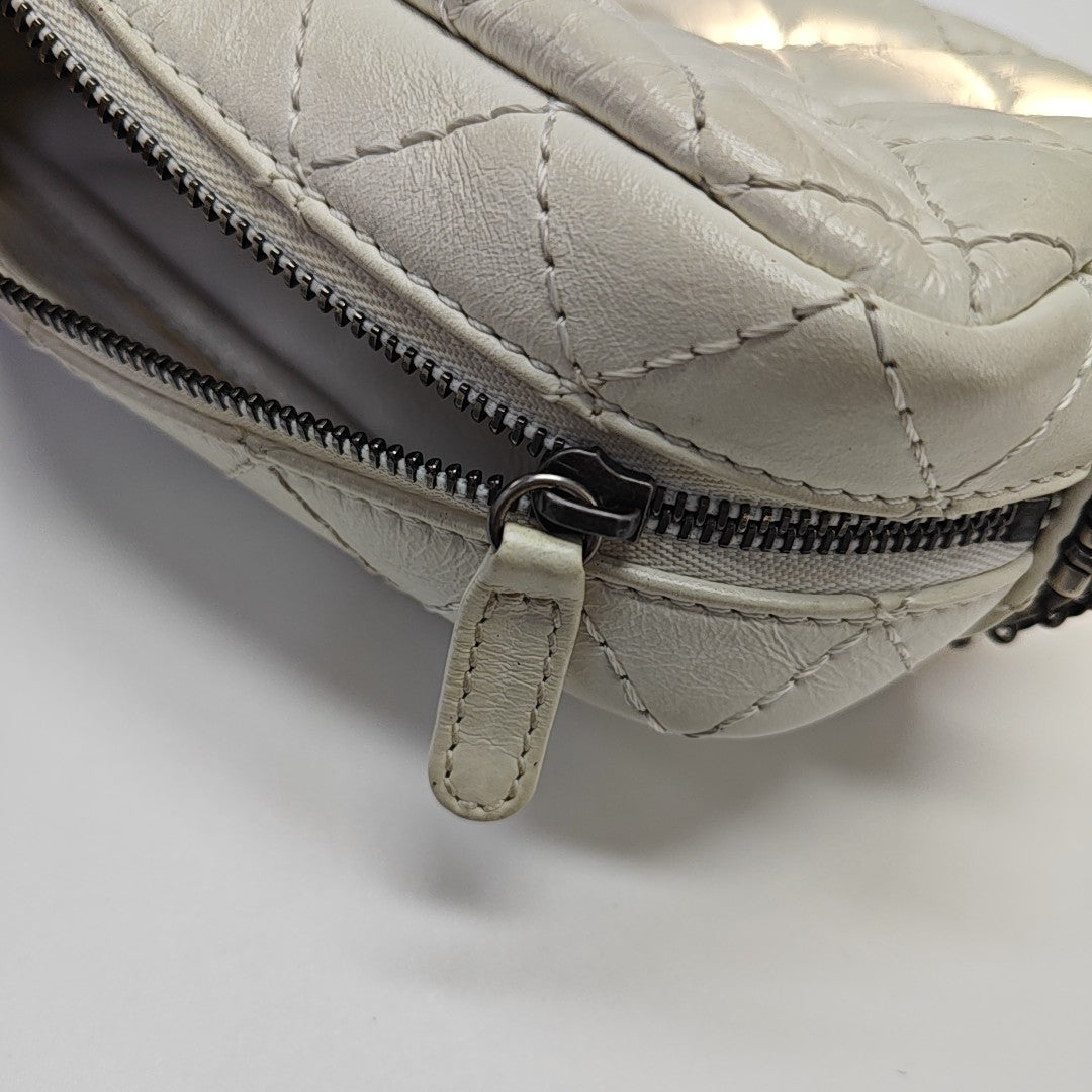 2.55 224 Quilted Calfskin White