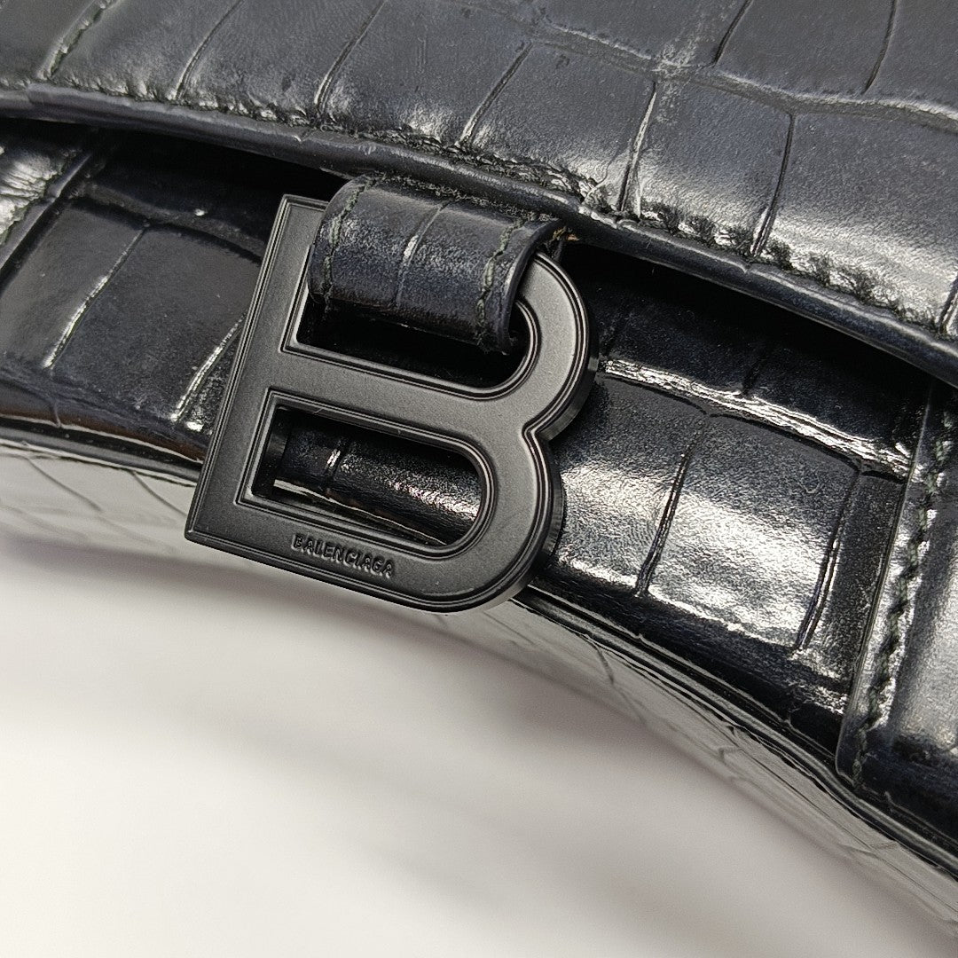 Hourglass Small Calfskin Black