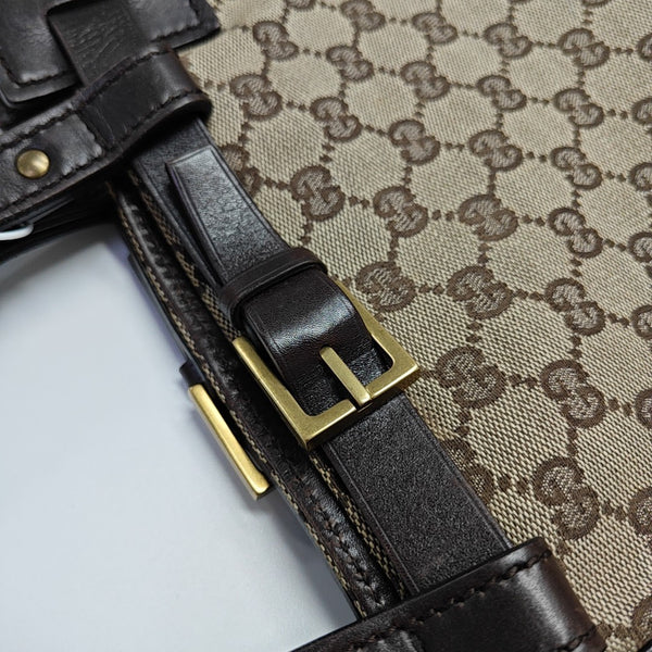 Monogram Canvas Tote Bag Brown
