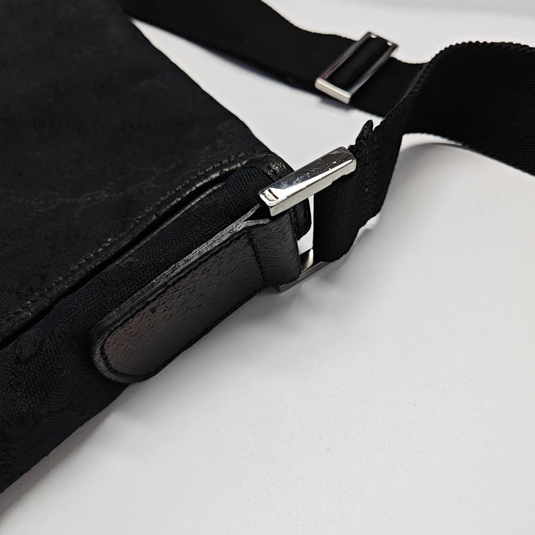 Monogram Fabric Shoulder Bag Blue