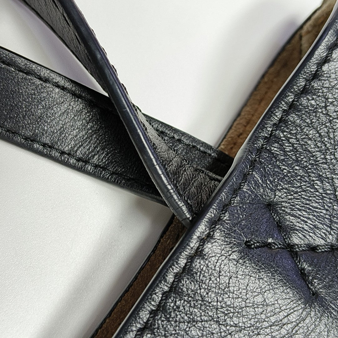 Puzzle Fold Mini Calfskin Black