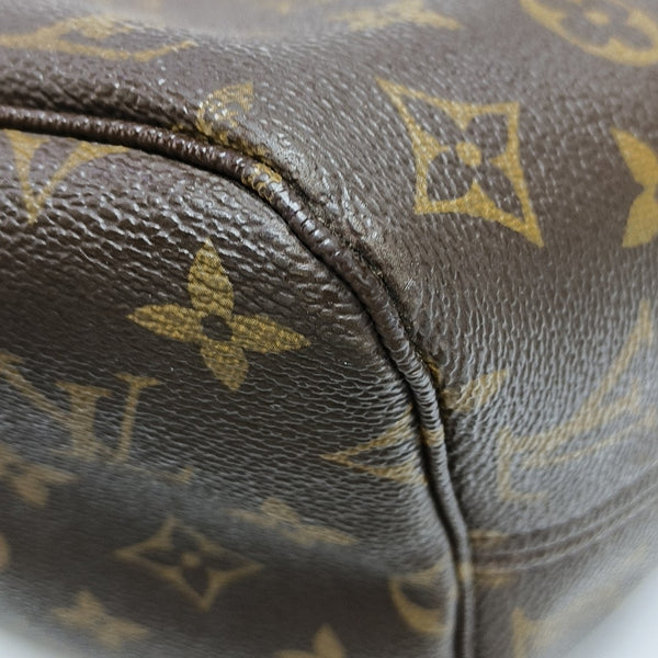 NEVERFULL MM Monogram Coated Canvas Brown