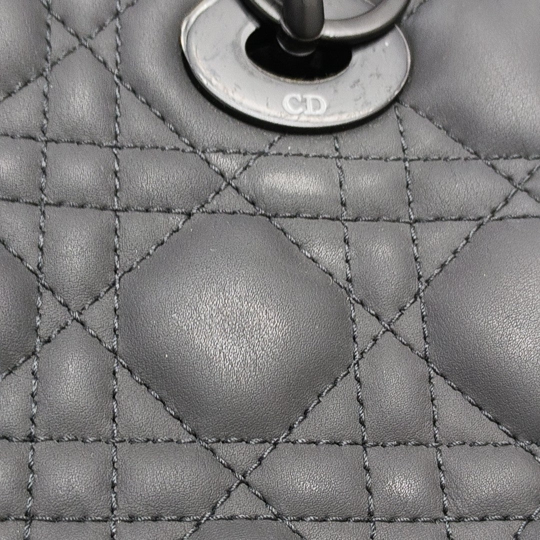 Lady Dior Small Cannage Calfskin Black