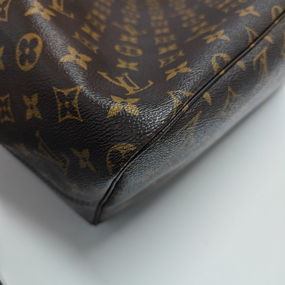 NEVERFULL GM Monogram Coated Canvas Brown