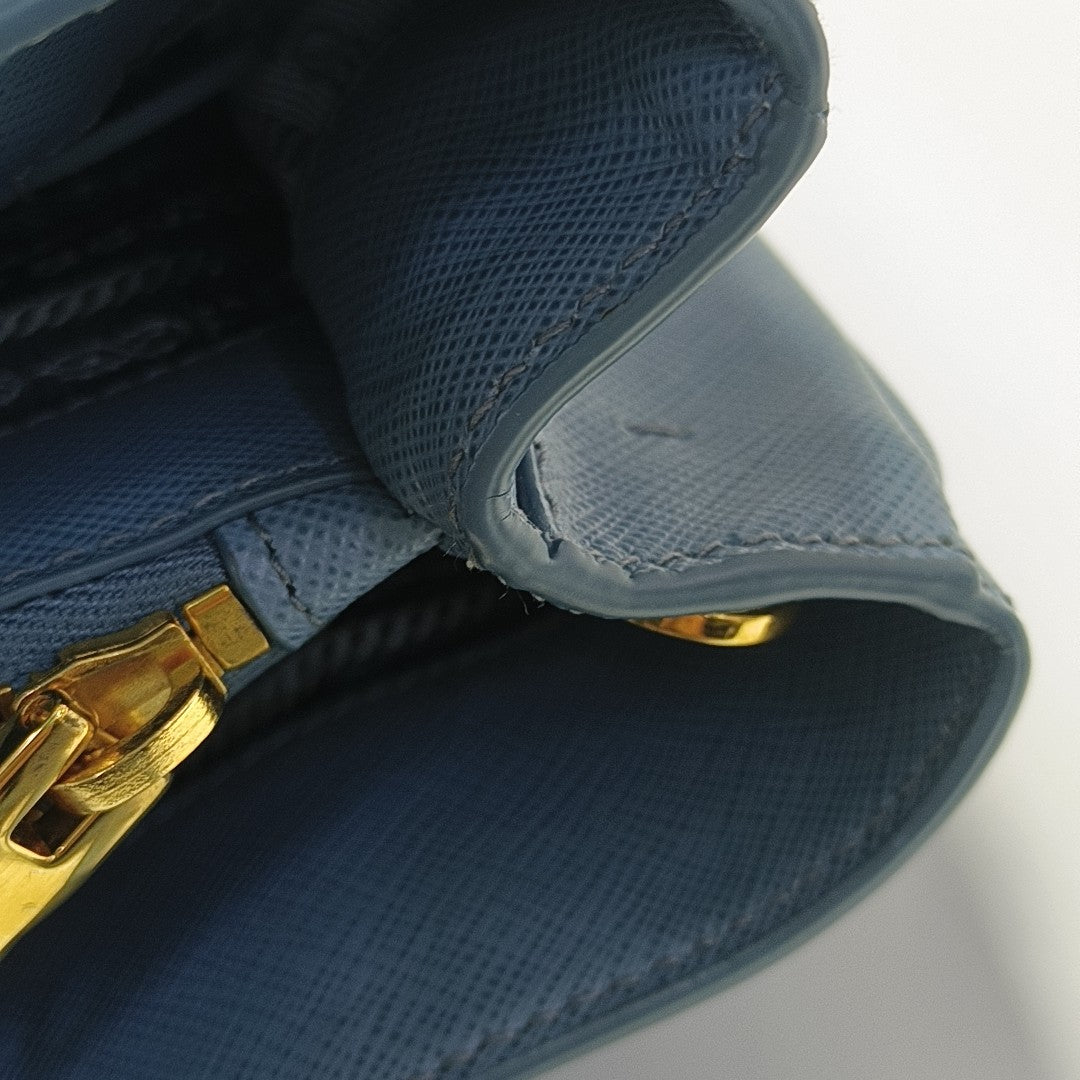 Galleria Large Saffiano Calfskin Blue