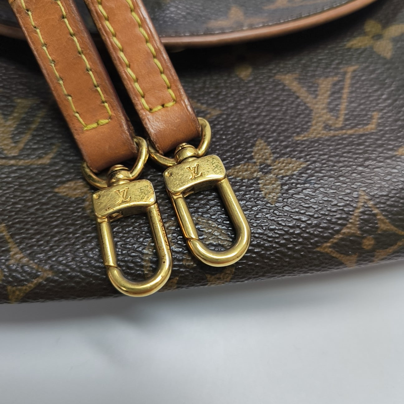 Monogram Coated Canvas Shoulder Bag Brown