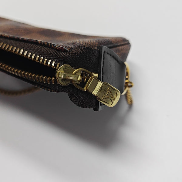 ACCESSOIRES Mini Damier Ebene Coated Canvas Brown