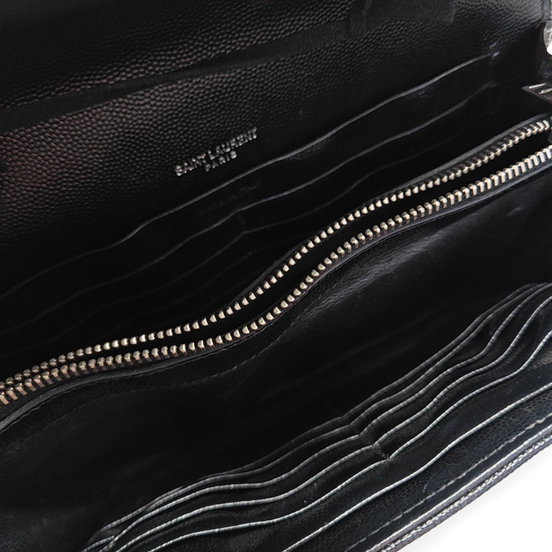 MONOGRAM Medium Chevron Calfskin Black