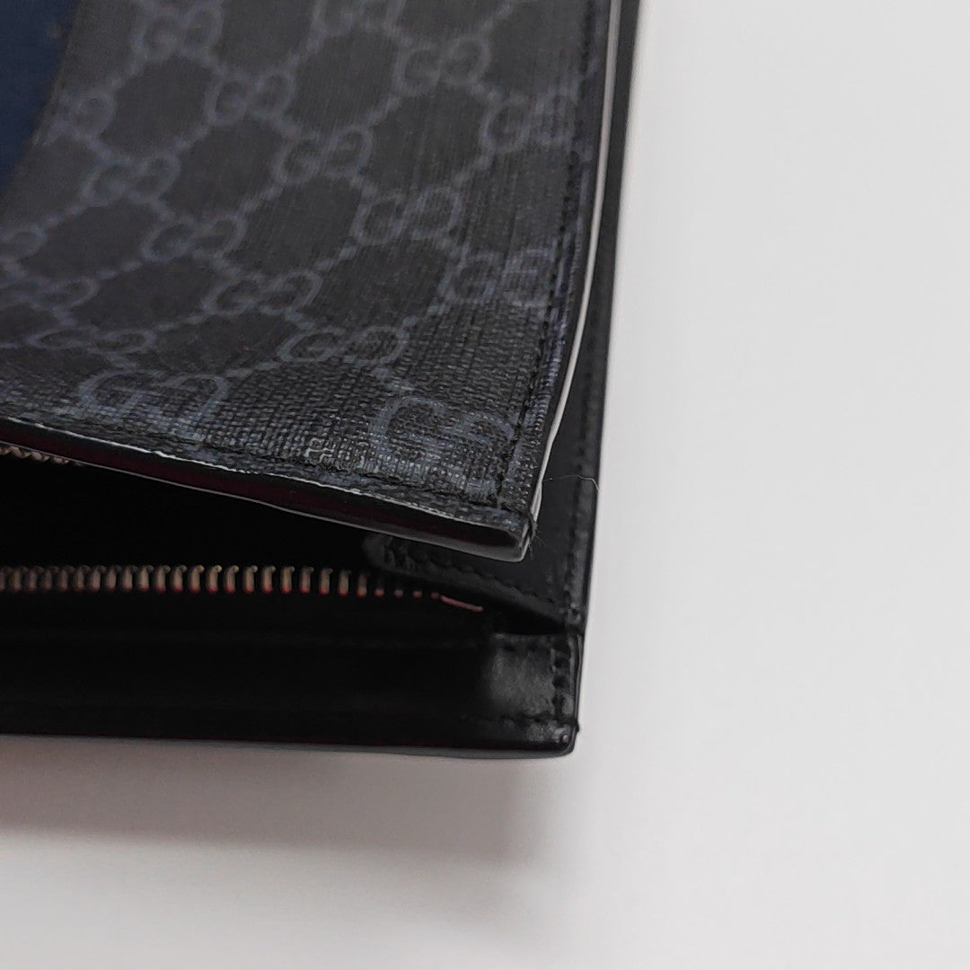GG Supreme Monogram Coated Canvas Gray