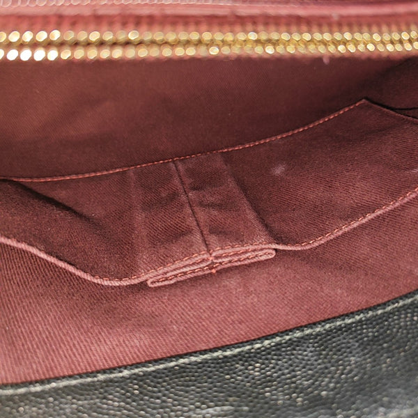 COCO HANDLE Large Quilted Grained Calfskin Black