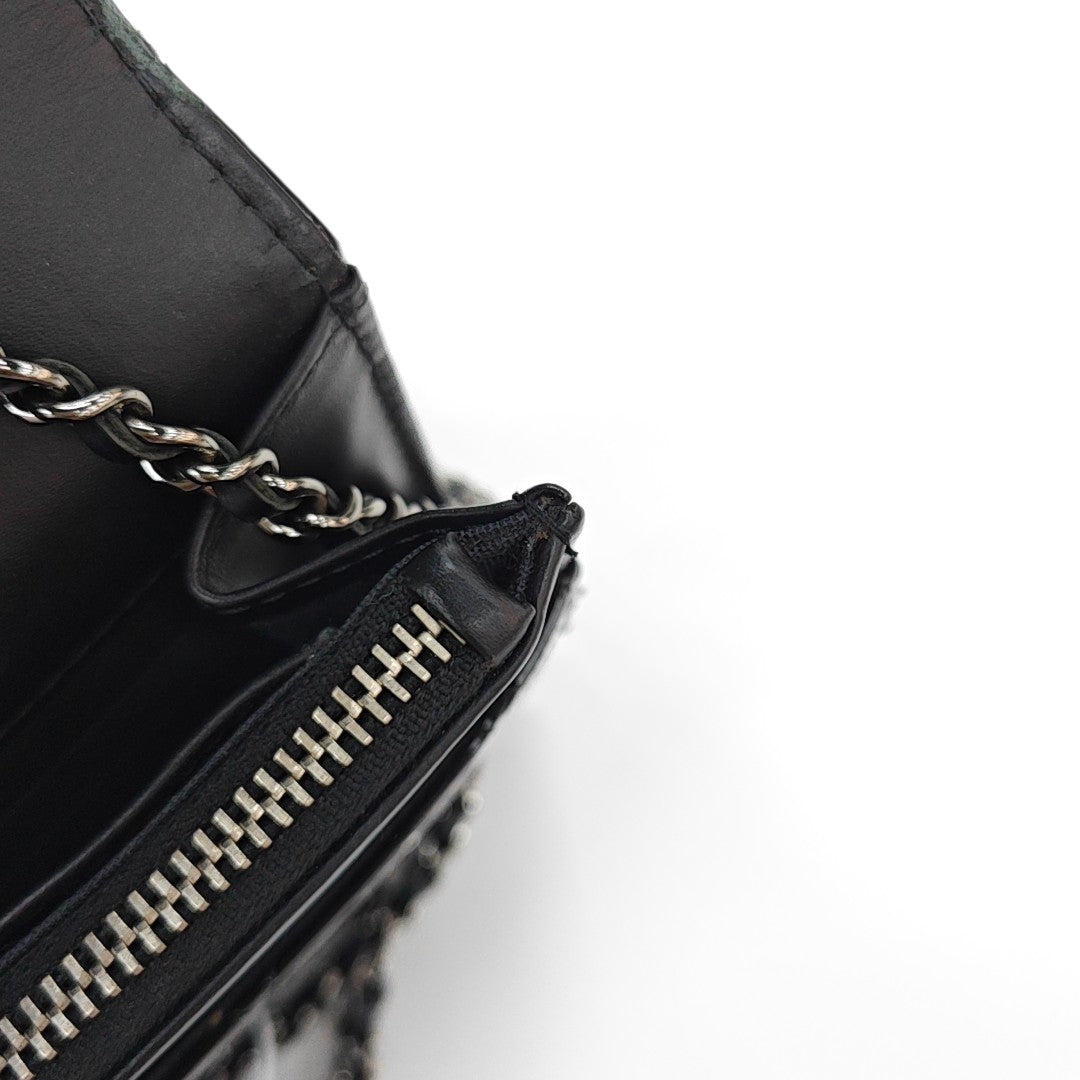 Quilted Calfskin Shoulder Bag Black