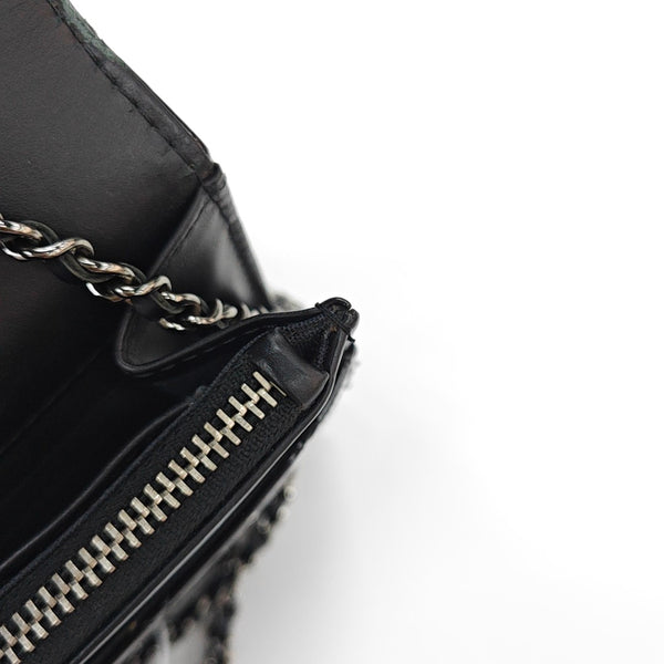 Quilted Calfskin Shoulder Bag Black