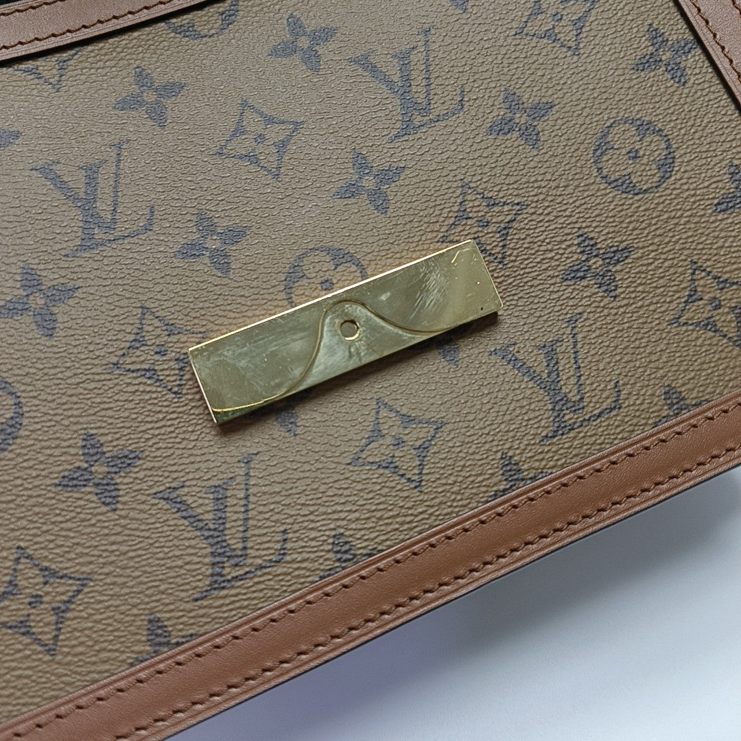 DAUPHINE MM Monogram Coated Canvas Brown