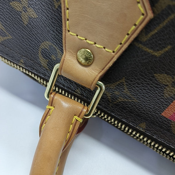 SPEEDY 30 Monogram Coated Canvas Brown
