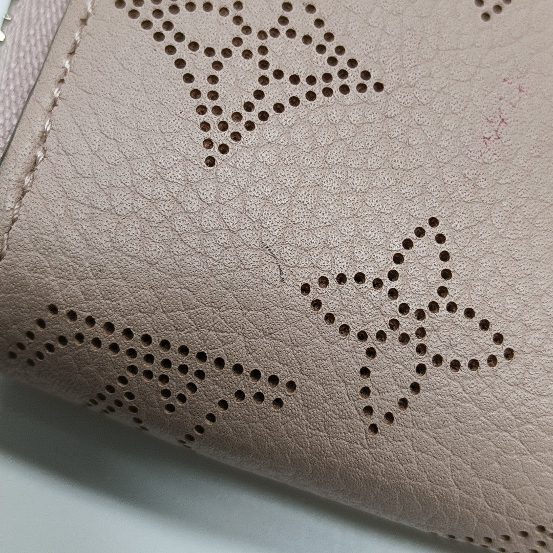ZIPPY Monogram Calfskin Pink Wallet