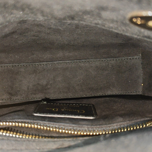 Lady Dior Mini Cannage Fabric Black