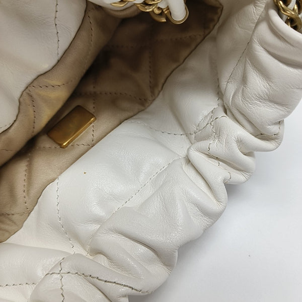 CHANEL 22 Mini Quilted Calfskin White